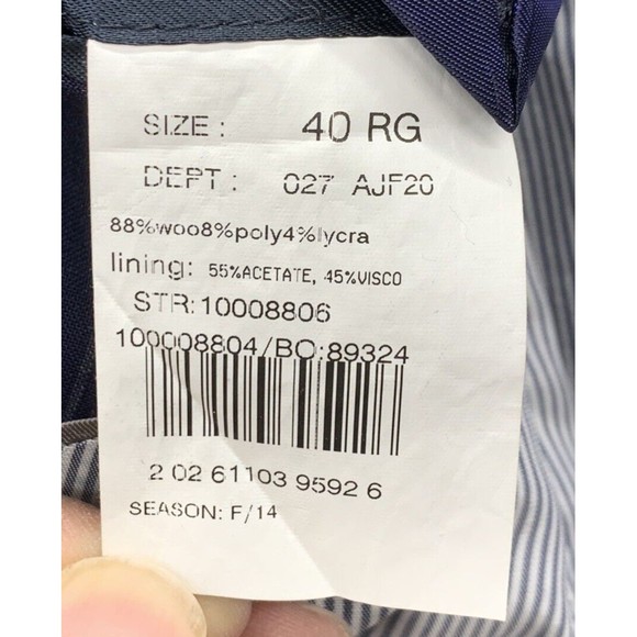 Brooks Brothers 346 Explorer Fitzgerald Fit  Sport Coat Jacket Blazer Navy 40 R - Picture 14 of 16
